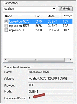 GeoEvent Logger connected peers